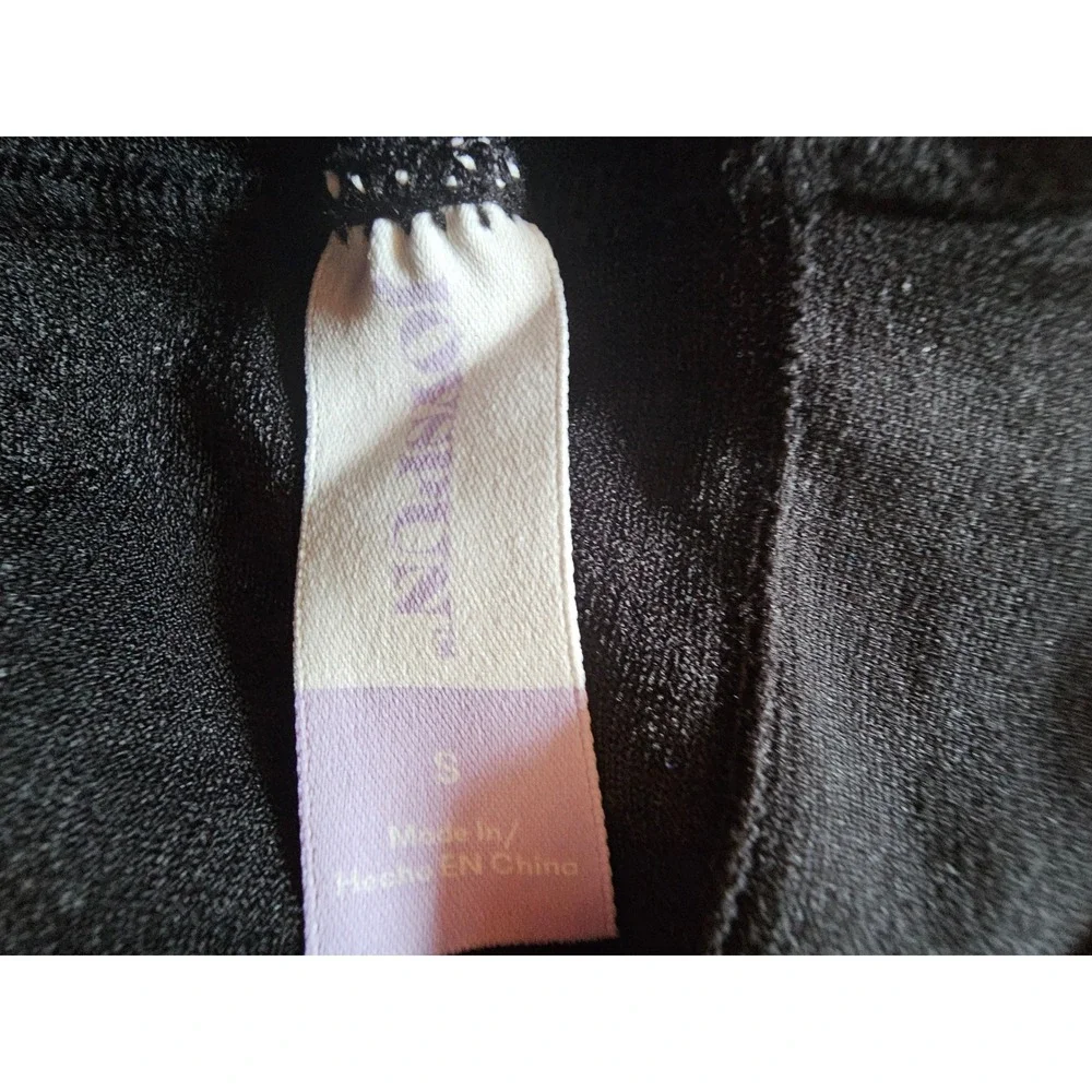 JoySpun Womens Black Opaque Tights Size S Solid High Waist Hosiery Stretch